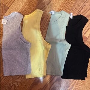 Full Tilt Women's Tank Tops - Gray, Yellow, Mint, Black